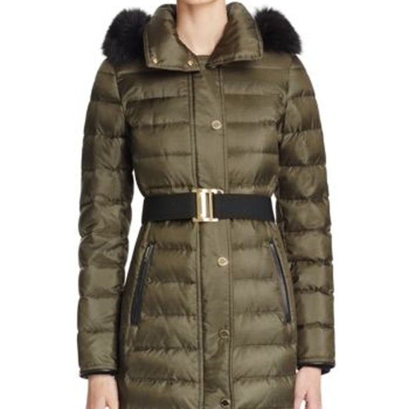 Burberry Jackets & Blazers - Burberry Abbeydale Fox Fur Trim Hood Down Puffer